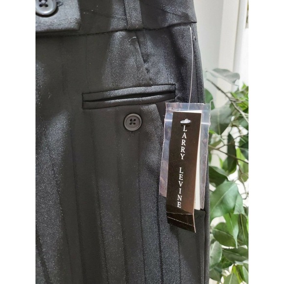 Larry Levine Women Black Polyester & Rayon Mid Rise Straight Legs Dress Pants 6 - Picture 4 of 12